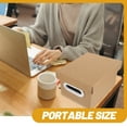 thumbnail image 6 of Kraft Cardboard Storage Box with Lid and Handle, Desktop File Organizer Basket Container for Office and Home Use, 6 of 6