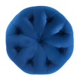 thumbnail image 4 of Tufted Accent Chair Ottoman, Round, Velvet, Blue Navy, Modern Contemporary Urban Design, Living Lounge Room Hotel Lobby Hospitality, 4 of 6