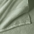 thumbnail image 3 of (2 pack) Beautiful by Drew Barrymore Dobby Hand Towel, Soft 100% Cotton, Sage Green, 3 of 7