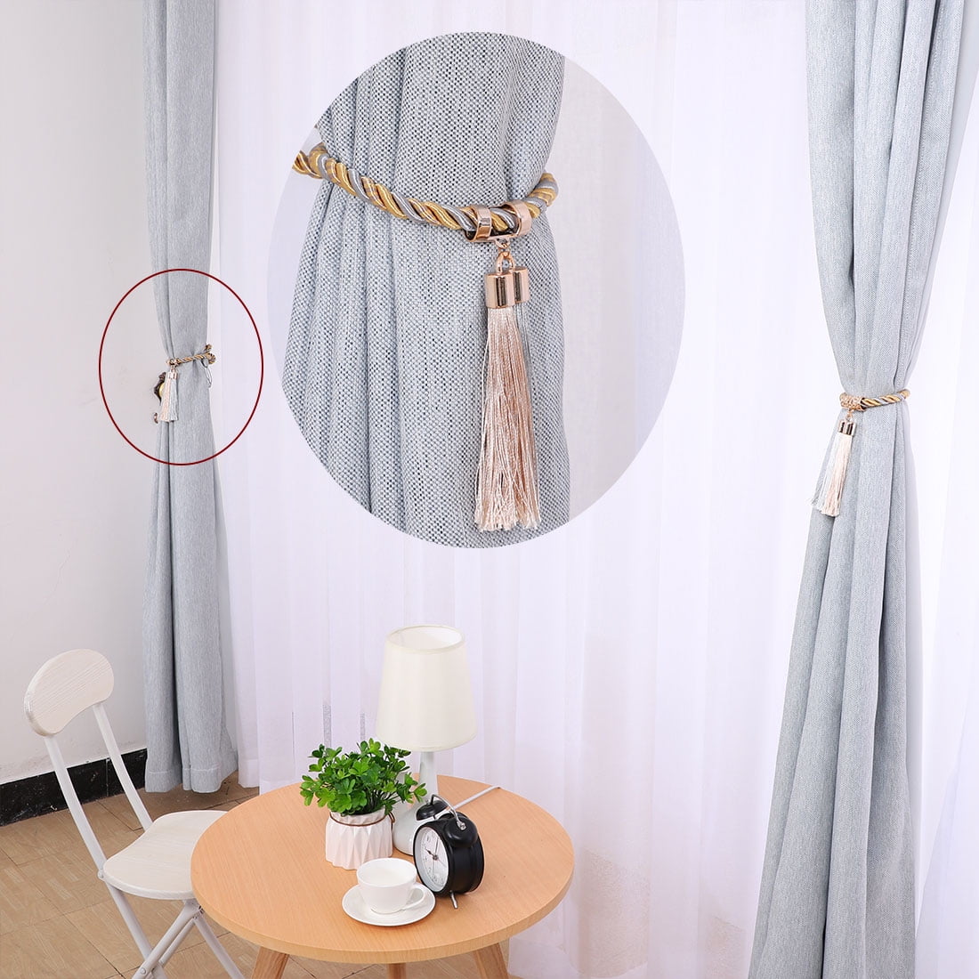 Curtain Tieback 19.7 Inch Window Curtain Buckle Tiebacks Clips Holder