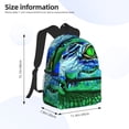 thumbnail image 2 of Balery Colorful Stained Glass Crocodile Mochila para Mujeres y Hombres, Mochila Ligera Casual para Viajes, Mochila Clásica Básica para la Universidad, 2 of 6