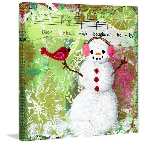 Marmont Hill "Deck the Halls" by Jill Lambert Painting Print on Wrapped Canvas