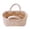 Pink, variant on Yucurem Boho Fabric Storage Basket with Handles, Portable Quilted Baskets for Storages, Foldable Floral Laundry Organizer Bin for Home Picnic Shopping Travel, 8.66" x 4.72" x 4.72"