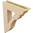 thumbnail image 5 of Ekena Millwork 3 1/2"W x 16"D x 20"H Olympic Traditional Rough Cedar Woodgrain TimberThane Bracket, Primed Tan, 5 of 6