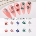 thumbnail image 3 of Lohuatrd 10 Pcs Nail Art Accessories Maple Leaf Shape Shiny Rhinestone 3D Reusable Stainless Lightweight Nail Jewelry Nail Beauty Ornaments, 3 of 8