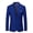 Blue, variant on Jackets Men Orange Winter Blazer Solid Big Button Jackets Collared Long Sleeve Coat Fashion Pockets Shirts