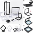 thumbnail image 2 of 3D Floating Frame PE Film Jewelry Gemstone Storage Box Free Floating Bracket Frame Membrane Ring Earring Necklace Display Case Style 8 18x18x2 1 set, 2 of 6