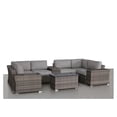 thumbnail image 1 of Living Source International 10-Piece Wicker / Rattan Sectional Set in Gray/Brown, 1 of 8