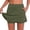 Army Green, variant on Women's Solid Color Skort Shorts Mid-Waist Active Skirted Shorts for Sports Casual Wear Purple XL(XL)