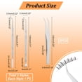 thumbnail image 4 of 2Pcs 2 Style 410 Stainless Steel Eyelash Separator Tool for Curling Extensions Precision Lash Comb with 2Pcs Iron Eyelash Tweezers DIY, 4 of 6