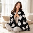 thumbnail image 5 of Halloween Flannel Throw Blanket, Pumpkin Ghost Gnome Fleece Blanket, Soft Cozy Halloween Sofa Blanket for Couch, Bed, Living Room, Fall Home Decor, 5 of 5
