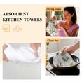 thumbnail image 6 of Flowers Leaves Kitchen Towel Dish Cloths Set of 1, Microfiber Soft Kitchen Hand Towels, Farmhouse White Botanical Magnolia Retro Absorbent Quick Drying Dishcloths 18 x 28 Inches, 6 of 8