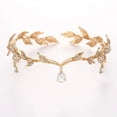 thumbnail image 4 of Forehead Chain Water Drop Headband Leaf Tiara Crystal Vintage, 4 of 8