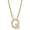 Gold, variant on Initial Letter Q Necklace, Moissanite, 925 Sterling Silver, Sterling Silver