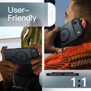 JETech Magnetic Case for iPhone Air Compatible with MagSafe, Translucent Matte Back Slim Minimalist Shockproof Phone Cover (Black)