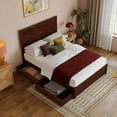 thumbnail image 5 of AFI Aveline Full Platform Bed with Matching Footboard & Storage Drawers, Walnut, 5 of 13