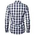 thumbnail image 5 of Aloohaidyvio George Men's Flannel Plaid Shirts Long Sleeve Casual Cotton Button Down Shirts, 5 of 5