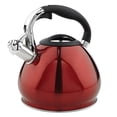 thumbnail image 1 of Kitchen Details 3550 10 Cup Stainless Steel Tea Kettle, Red, 1 of 1