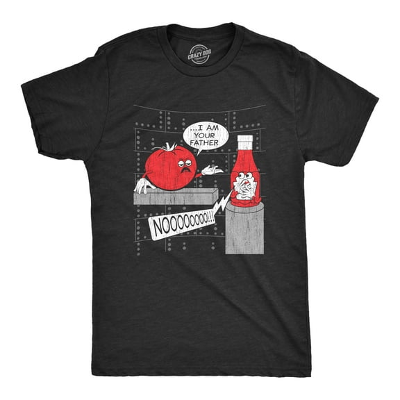Mens I Am Your Father Ketchup T Shirt Funny Sarcastic Quote Tomato Graphic Novelty Tee for Guys Graphic Tees