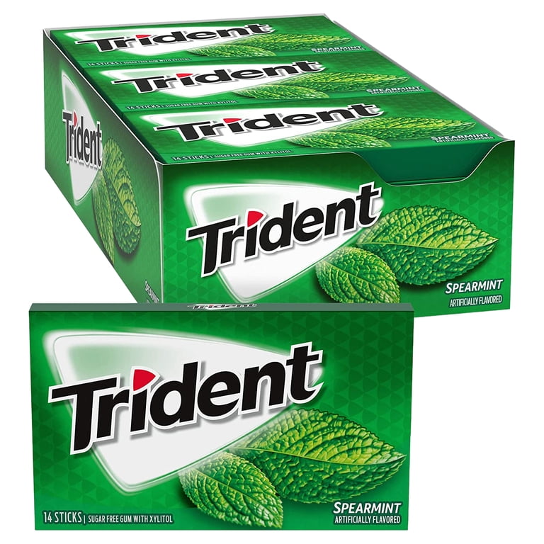 Trident Chewing Gum Spearmint 12 Packs/Box (MOZ01106/61534