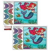 2 Pack Pin The Tail on the Mermaid Games (Plus Party Planning Checklist by Mikes Super Store)