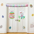 thumbnail image 5 of Easter Glitter Door Decorations Happy Easter Egg Hunt Wooden Hanger Easter Egg Bunny Hanging Door Wall Welcome Sign for Home Indoor Outdoor Easter, 5 of 6