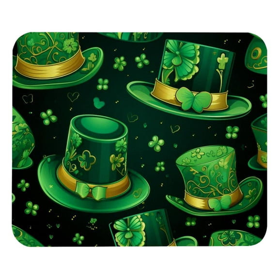 St. Parikh's Day Mouse Pad for Laptop Wireless Mouse Home Office Travel, Portable & Washable