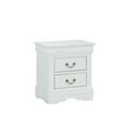 thumbnail image 5 of Newboti Furniture 1pc Nightstand White Louis Philippe Solid wood English Dovetail Construction Antique Nickle Hanging Pulls 02837, 5 of 7