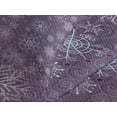 thumbnail image 4 of Ambesonne Eggplant Quilted Bedspread Set 3 Pcs, Xmas Snowflakes Floral, King Size, Violet, 4 of 5