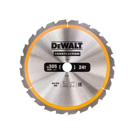 DEWALT - Stationary Construction Circular Saw Blade 305 x 30mm x 24T ATB/Neg