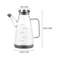 thumbnail image 3 of THLKIF Glass Olive Oil Bottle Dispenser, Glass Oil Dispenser Bottle with Lid and Stopper, Leakproof Glass Oil and Vinegar Dispenser with Measurement, Oil Dispenser Bottle for Kitchen (15oz), 3 of 7