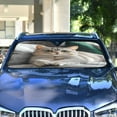 thumbnail image 4 of WOBOGO Cute English Shorthair Cat Car Windshield Sunshades Autopilot Lightweight Accordion Sun Visor 57×31.5in, 4 of 8