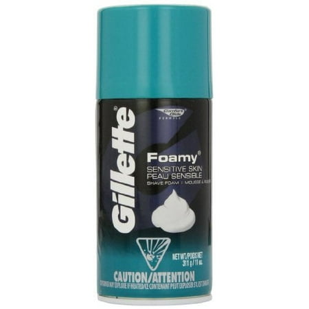 (6 Pack) Gillette Foamy Shave Foam Sensitive 11 Ounce