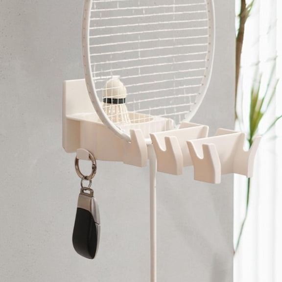 lacooooppia Racquets Rack Pingpong Paddle Display Holder Wall Mount Jump Rope Hanger Badminton Racket Storage Rack for Pickleball Rackets