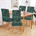 thumbnail image 2 of Yayeee 2 Pack Dining Chair Covers Stretch Parson Chairs Slipcovers Seat Protector, Green Art Abstract Pattern, 2 of 6