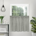 thumbnail image 2 of Achim Bedford Rod Pocket Light Filtering Curtain Tier Pair, Grey, 58" x 36", 2 of 5