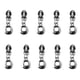 thumbnail image 2 of 10 Piezas con Cabeza de Cremallera, Deslizadores de Cremallera, Tirador de Cremallera, Kit de Reparación de Repuesto para Cremallera de Nailon, Herram Blanco Soledad Tirador de la cremallera, 2 of 9