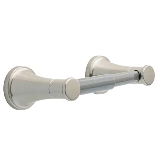 Delta Casara Wall Mount Spring-Loaded Toilet Paper Holder Bath Hardware Accessory in Brushed Nickel