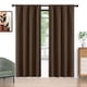 thumbnail image 1 of Cortinas Blackout Marrones 52x84 Pulgadas, Juego de 2 Cortinas con Bolsillo para Barra, Aisladas Térmicamente, Decoración Sólida para el Hogar, Cortinas para Sala de Estar y Recámara, Privacidad Aseg, 1 of 7