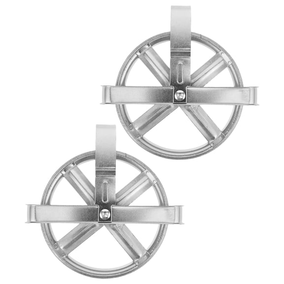 BESTONZON 2Pcs Deep Groove Washing Line Pulley Stable Iron Clothesline Pulley for Outdoor Use