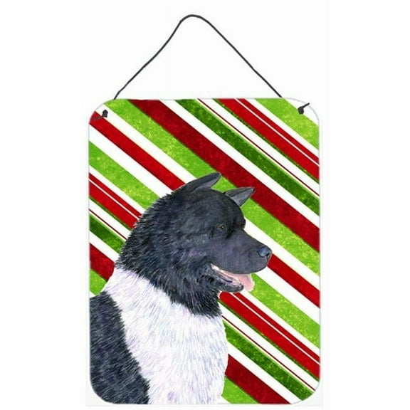 Akita Candy Cane Holiday Christmas Wall or Door Hanging Prints