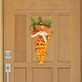 thumbnail image 1 of Elodie Spring Flower Wreath Carrot Easter Teardrop Swag for Wall Home Holiday Large, 1 of 8
