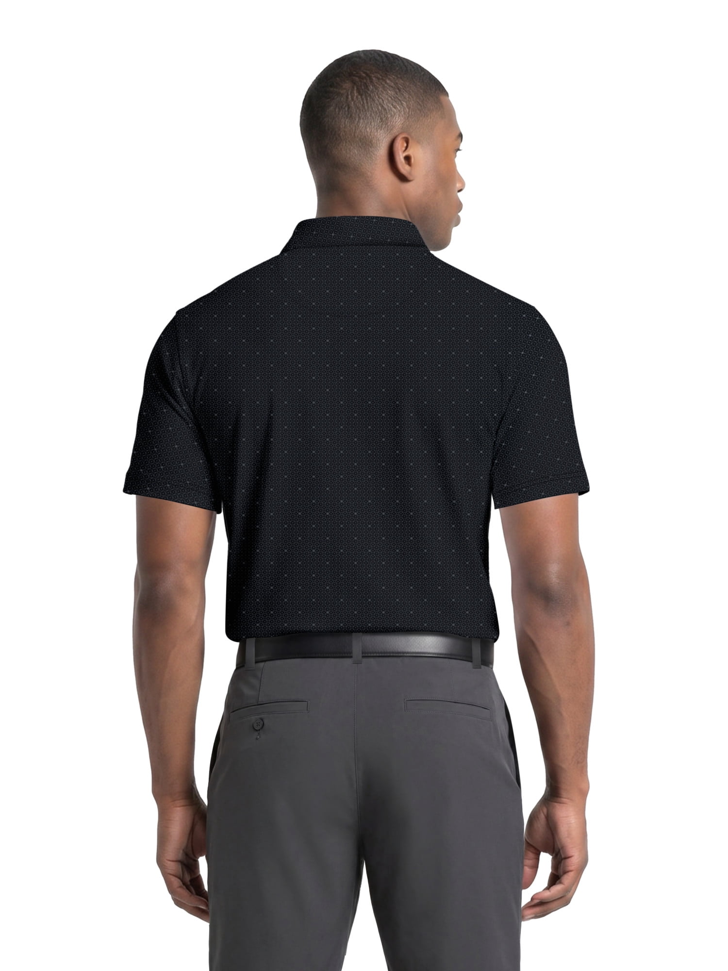 Ben Hogan Performance Men's & Big Men's Gentleman Geo Print Short Sleeve Golf Polo Shirt, up to 5XL