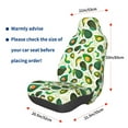 thumbnail image 2 of Picia Green Avocado (2) Print Waterproof Sweating Car Seat Cover for Post Gym Workout, Running, Beach and Hiking, Universal Fit Anti-Slip Bucket Seat Protector, 2 of 5