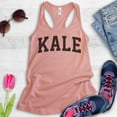 thumbnail image 2 of Kale Tank Top, Ladies Racerback Tank Top, Health Food Tank, Workout Tank, Vegan Tank, Desert Pink, Large, 2 of 3