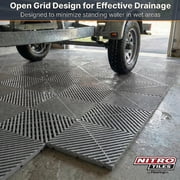 FlooringInc Nitro Garage Floor Tiles, Vented Pattern, Interlocking, 12x12, 1 pack, 1 sq/ft