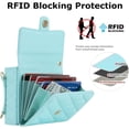 thumbnail image 3 of for Samsung Galaxy Z Flip 4 Case with Card Slot Holder, [RFID Blocking] [Crossbody Strap] Women Girls PU Leather Wallet Case Lanyard Kickstand Crossbody Bag for Z Flip 4 - Blue, 3 of 14