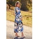 thumbnail image 2 of Vestido PRETTYGARDEN Floral Negro y Azul Talle XXL, 2 of 9