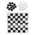 thumbnail image 2 of YAHHU Checkers Set Stackable Black and White Plastic Pieces Draughts Board Game with Transparent Box, Family Classic Games for 3 Years Old Above (7.08 inches / 18 cm), 2 of 5