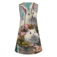 thumbnail image 3 of Wlylongift 2024 Summer New Women's Sleeveless Round Print Button Pullover Dress Easter St.Parik's Day, 3 of 4